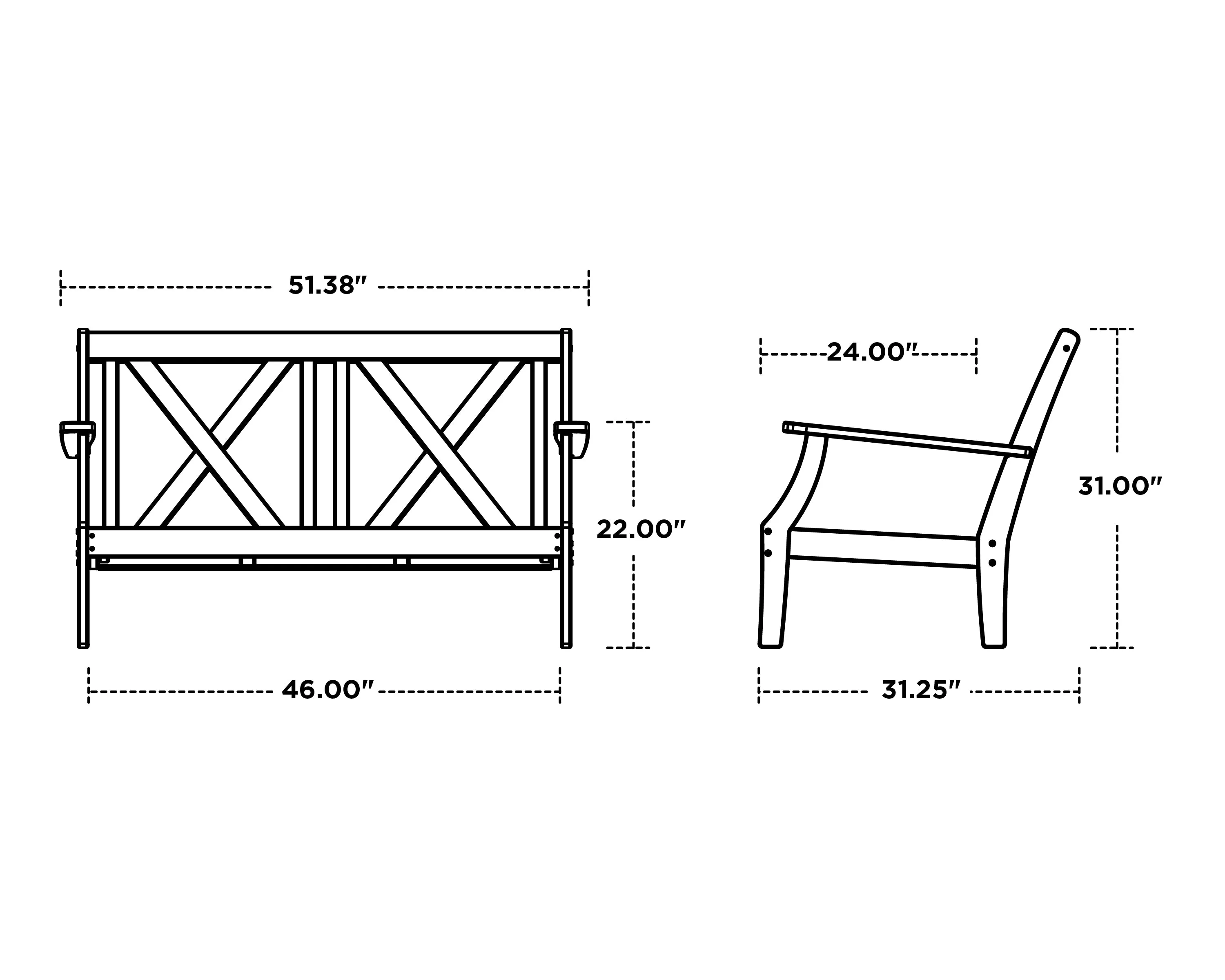 Braxton Loveseat Vintage Finish