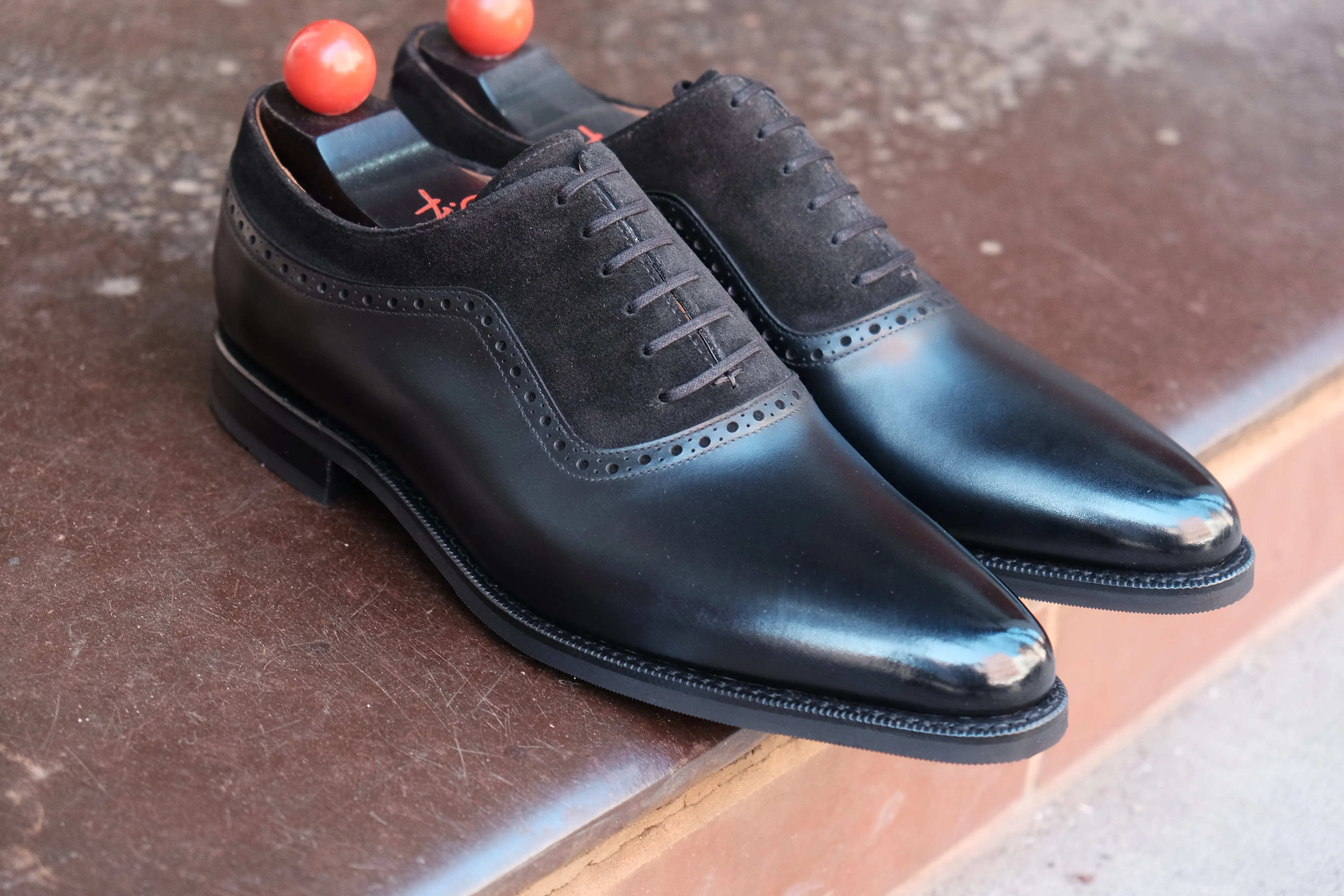 Broadmoor - MTO - Black Calf / Black Suede - JKF Last - City Rubber Sole