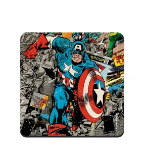 Comic Captain America - 10 X 10 (cm) Coasters