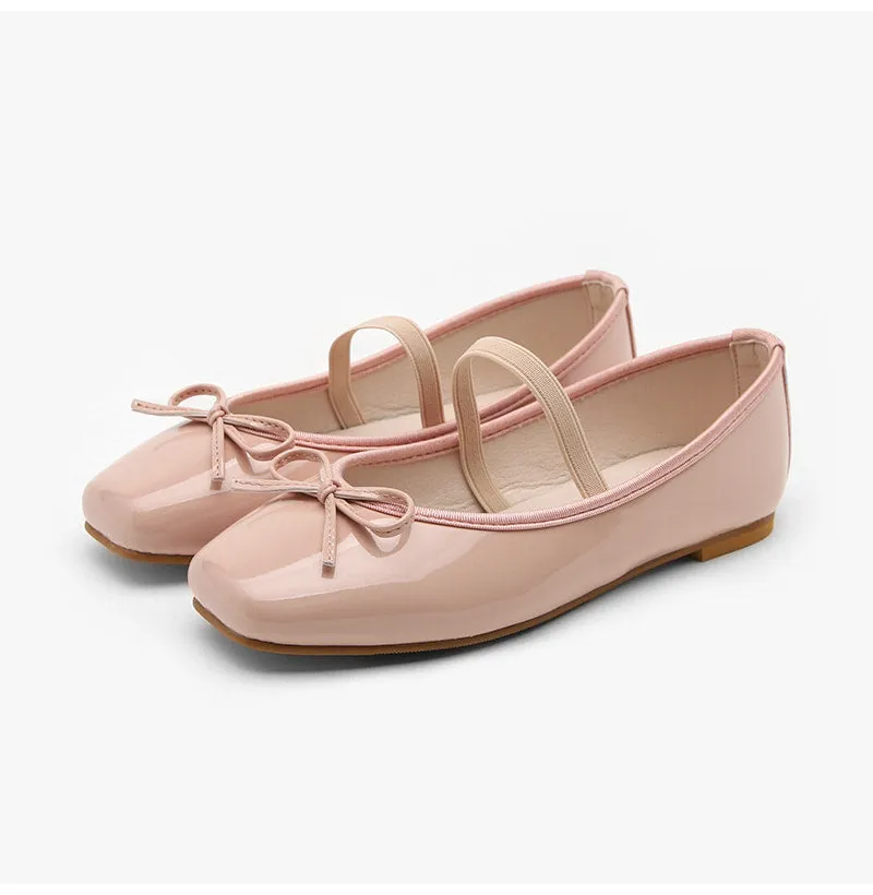 Erino Enamel Ribbon Maryjane Flats (1cm)