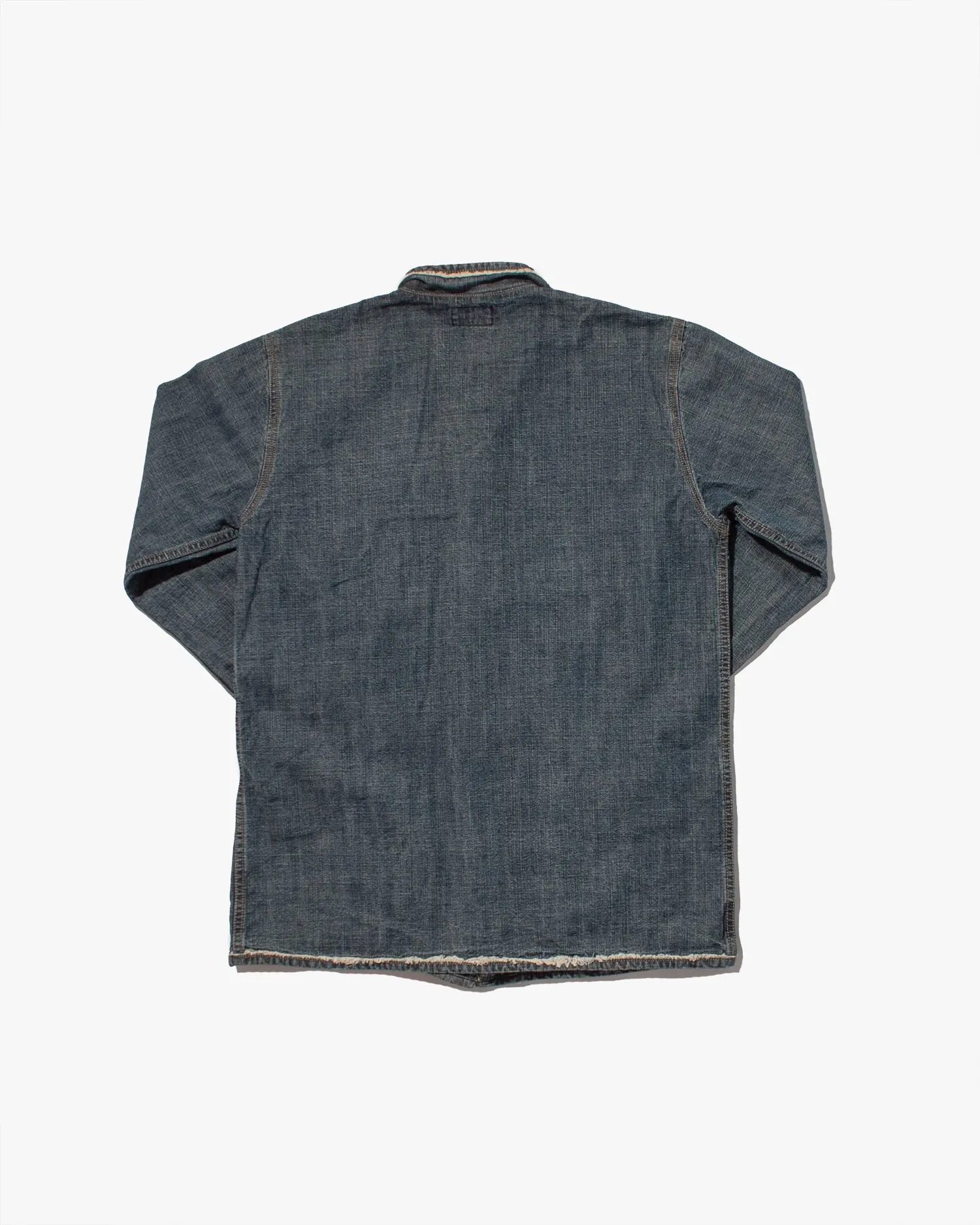 Japanese Repro Denim Coverall Chore Coat, Eternal Brand, Frayed Denim - M