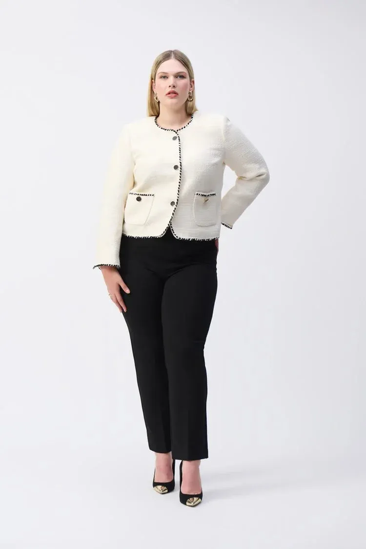 Joseph Ribkoff Bouclé Jacket With Contrast Trim