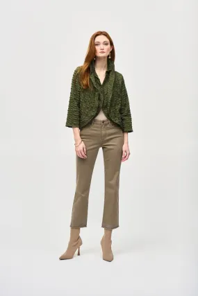 Joseph Ribkoff Iguana Bubble Woven Cropped Jacket