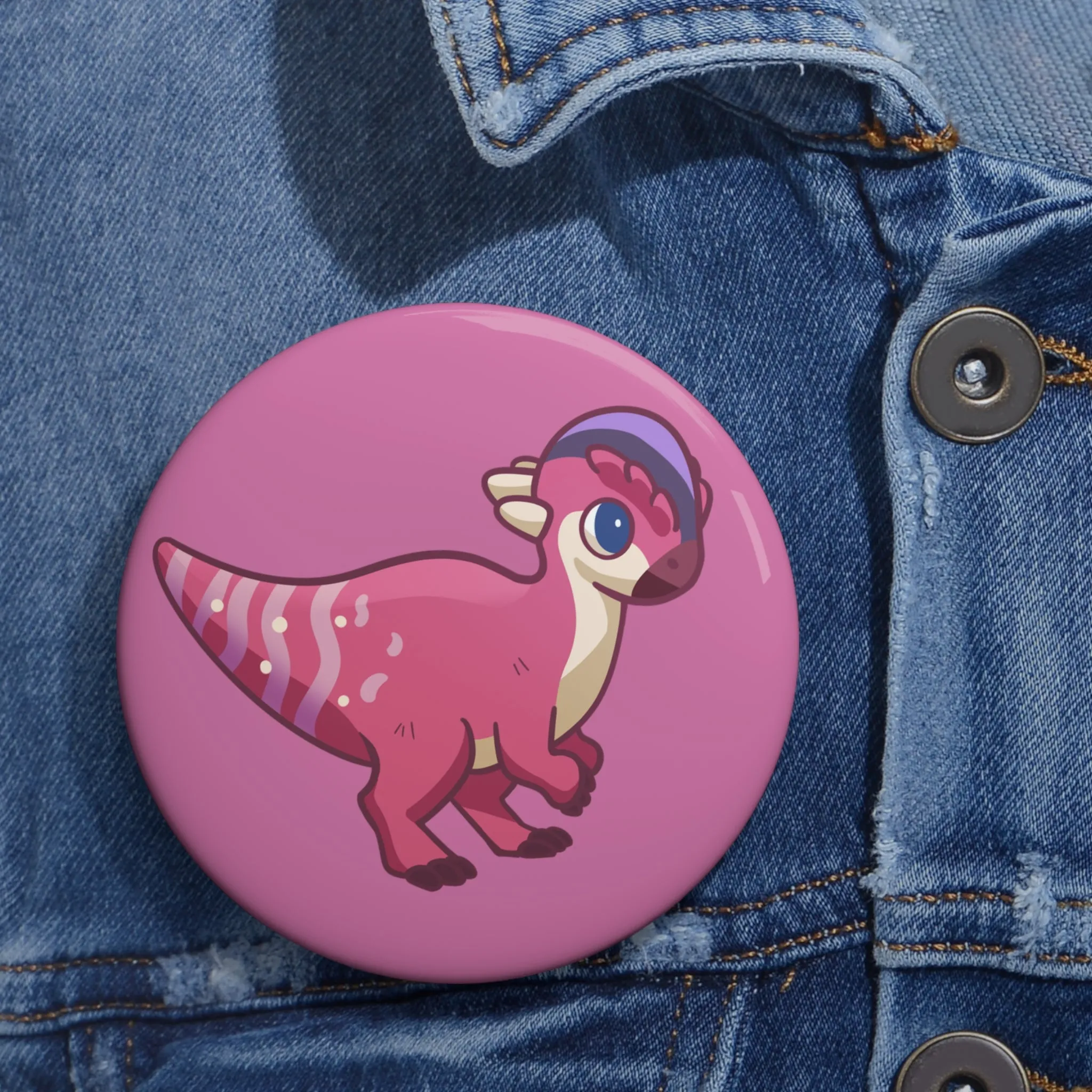 Pachycephalosaurus Pin Badge