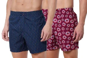 Romano nx Men's 100% Cotton Boxers/Shorts - Combo (Pack of 2)